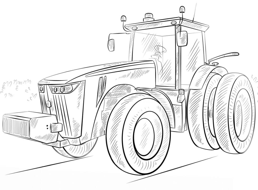 Dibujos de John Deere Tractor para colorear