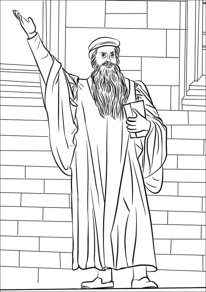John Knox para colorir