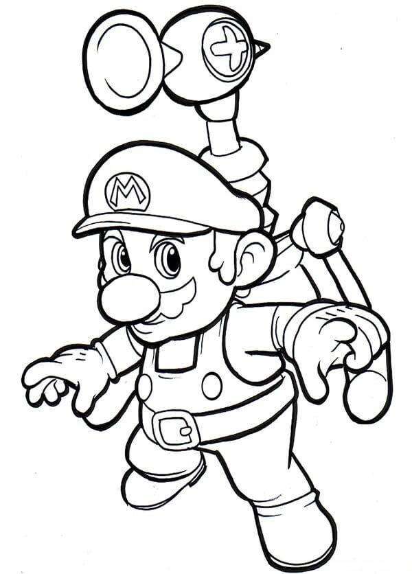 Juego Súper Mario para colorir