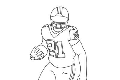 Jugador De Fútbol De Los Dallas Cowboys para colorir