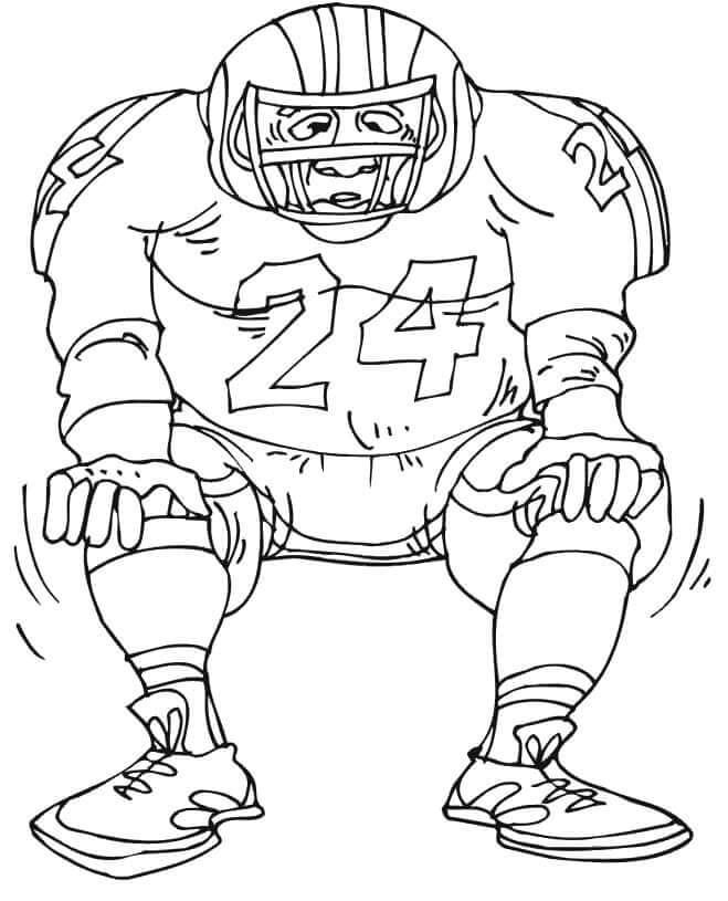 Jugador De La NFL Número 24 para colorir