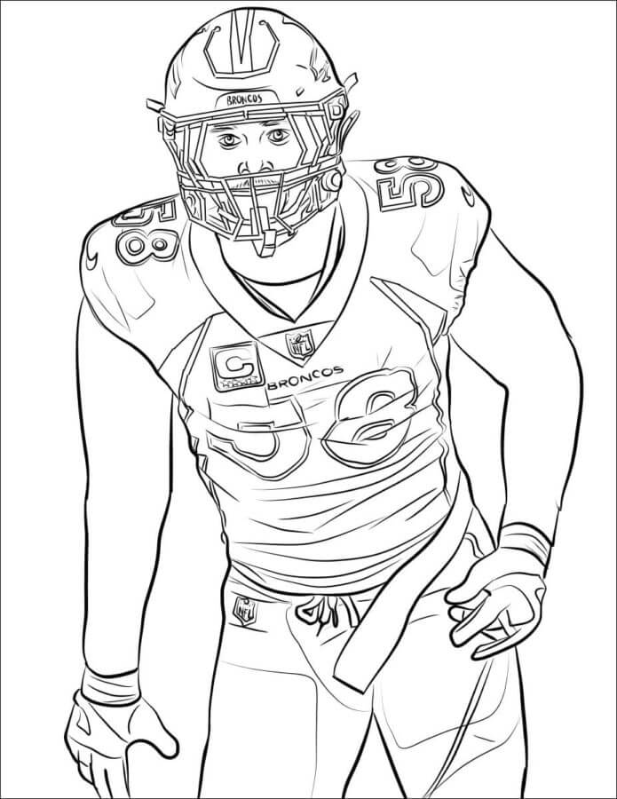 Dibujos de Jugador De La NFL Número 58 para colorear