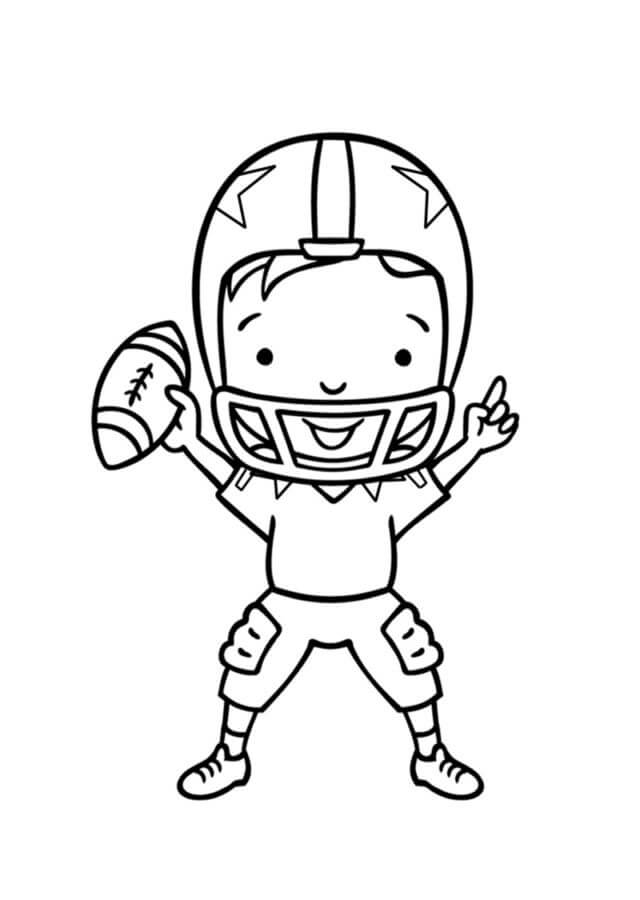Dibujos de Jugador Sonriente Dallas Cowboys para colorear