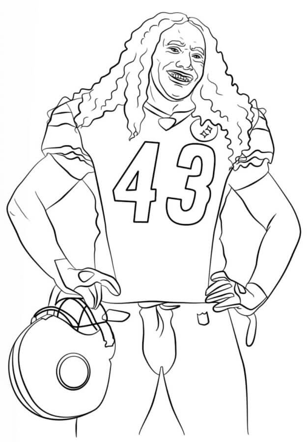Jugador Sonriente De La NFL para colorir