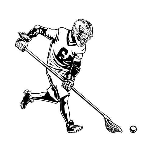 Dibujos de Jugadores Básicos de Lacrosse para colorear