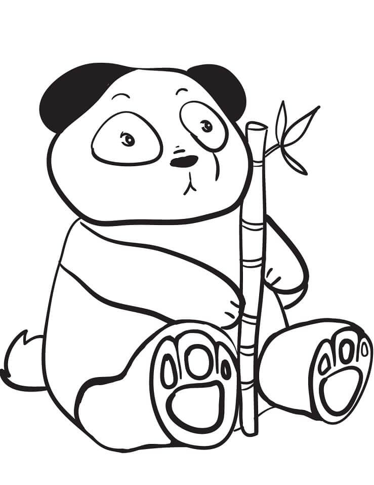Kawaii Panda para colorir