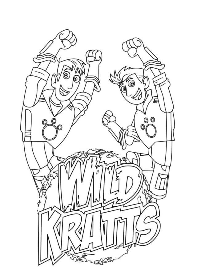 Kratts Salvajes Felices para colorir