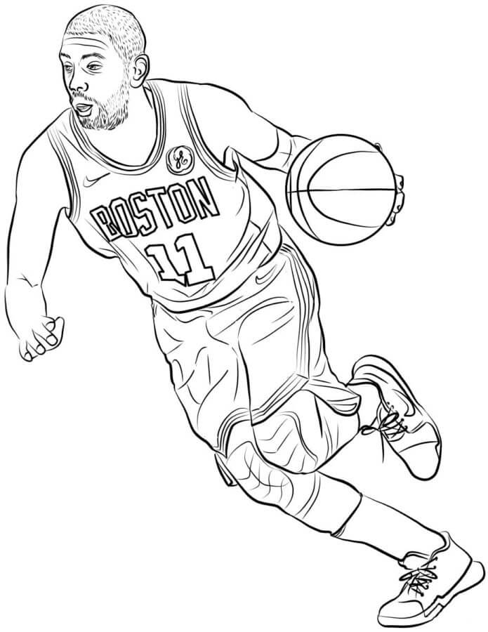 Kyrie Irving Jugador De La NBA para colorir