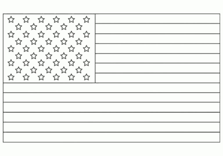 Dibujos de La Bandera De Estados Unidos para colorear