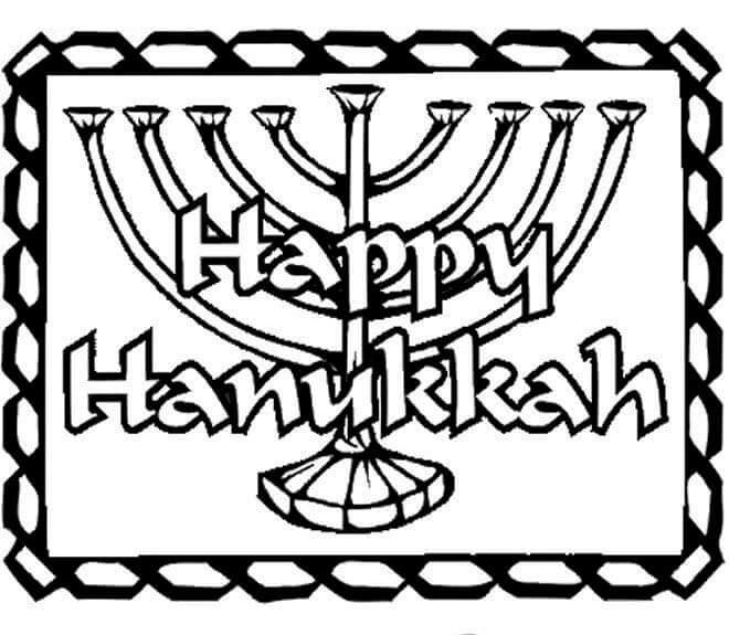 La Fiesta Sagrada De Hanukkah para colorir