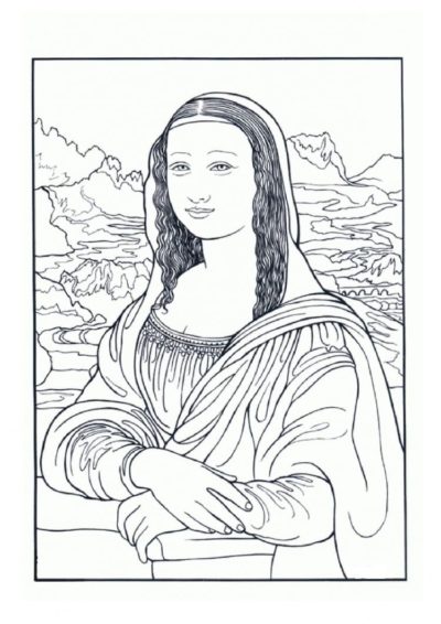 Dibujos de La Obra de Leonardo para colorear