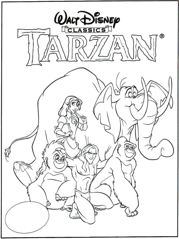 Dibujos de La Película de Tarzán para colorear