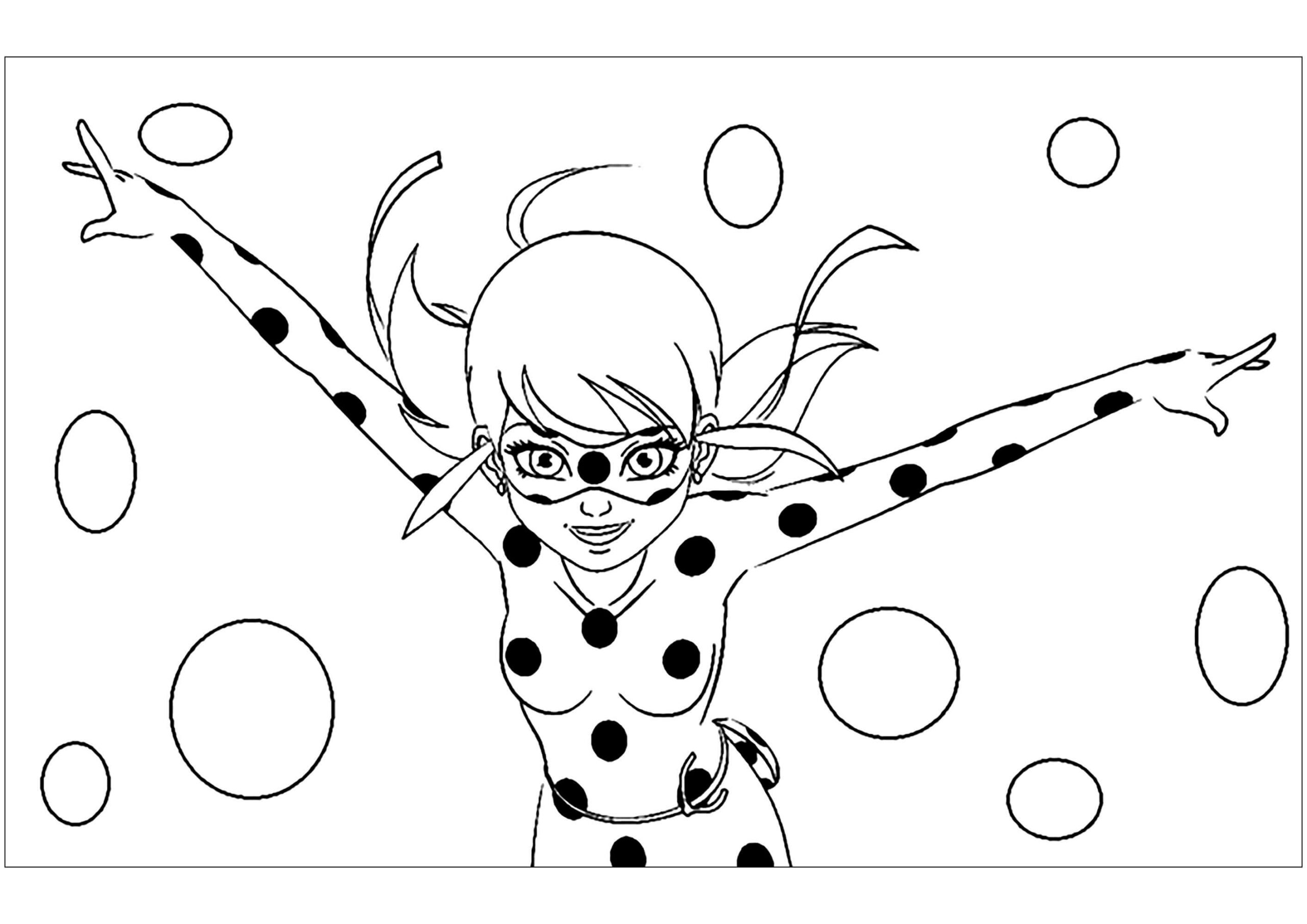 Dibujos de Ladybug Lächelnd para colorear