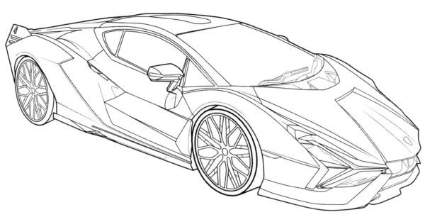 Dibujos de Lamborghini 12 para colorear