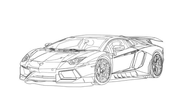 Dibujos de Lamborghini 3 para colorear