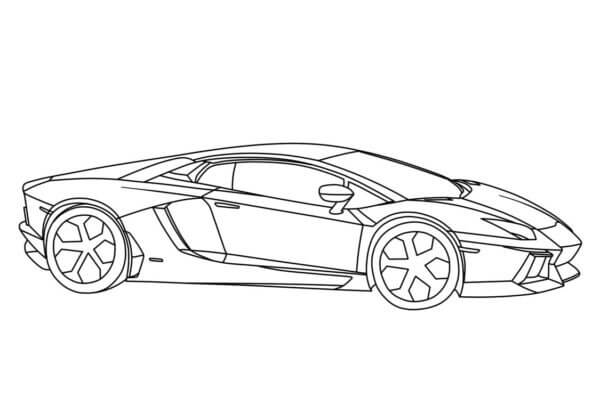 Dibujos de Lamborghini Aventador para colorear