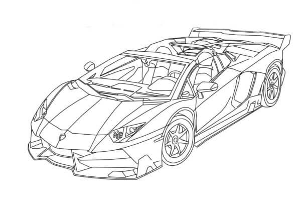 Dibujos de Lamborghini Básico para colorear