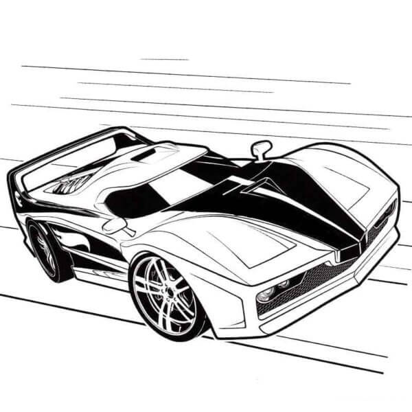 Dibujos de Lamborghini Desarrolla Una Velocidad Increíble para colorear