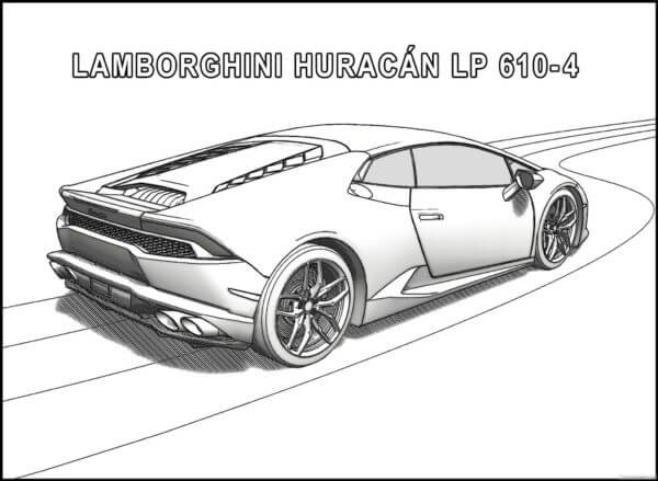 Dibujos de Lamborghini Huracán LP 610-4 para colorear
