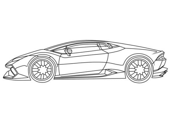 Dibujos de Lamborghini Huracán básico para colorear