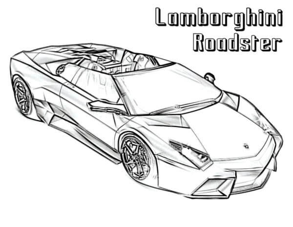 Lamborghini Roadster para colorir