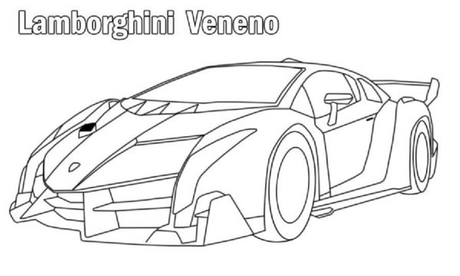 Dibujos de Lamborghini Veneno para colorear