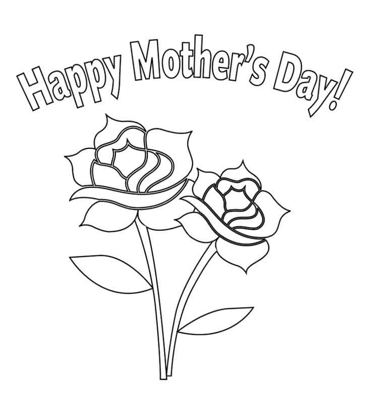 Dibujos de Las Flores Favoritas De Todas Las Mamás para colorear