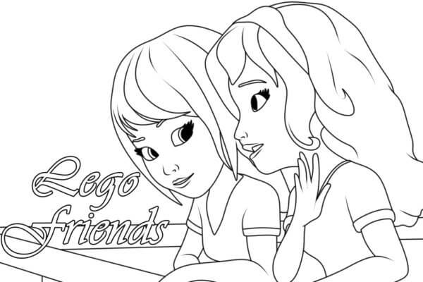 Dibujos de Lego Amigos Hablando para colorear