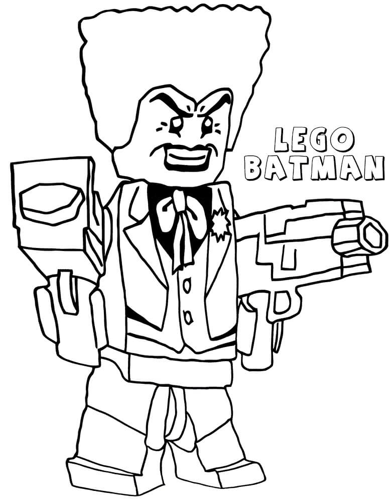 Lego Joker con dos Pistolas para colorir
