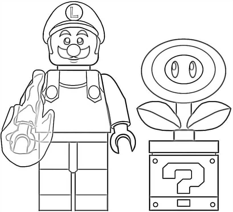 Lego Luigi para colorir