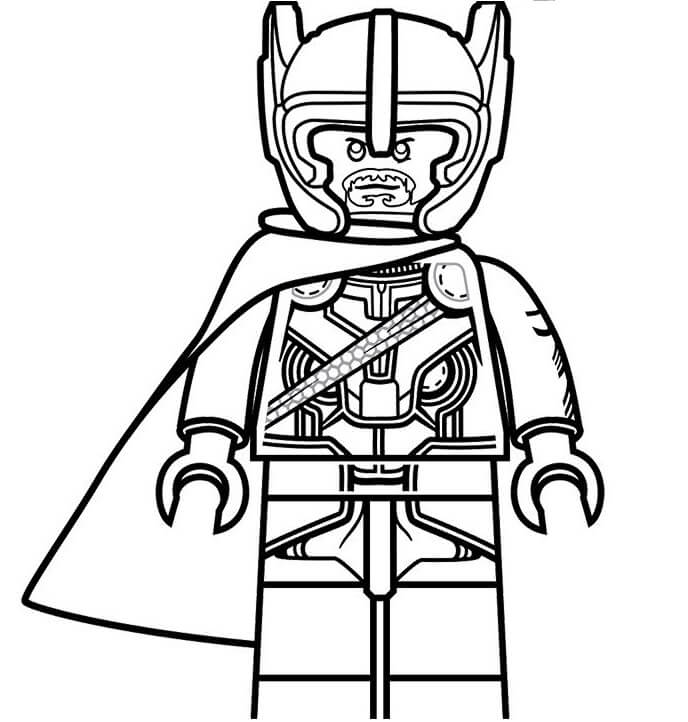 Dibujos de Lego Thor para colorear