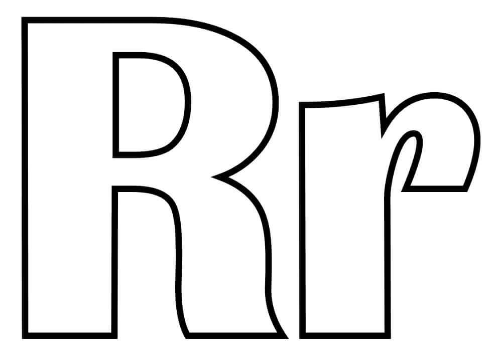 Dibujos de Letra R r para colorear