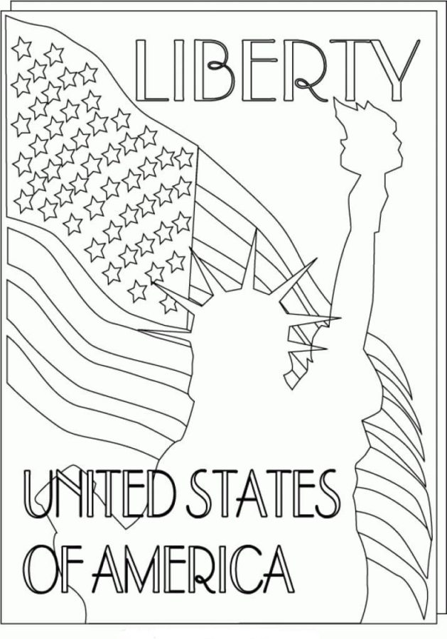 Dibujos de Libertad Estados Unidos para colorear
