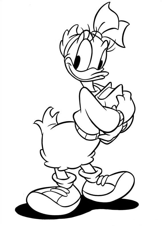 Libro de Abrazos de Daisy Duck para colorir