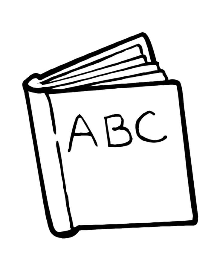 Dibujos de Libro de Título ABC para colorear