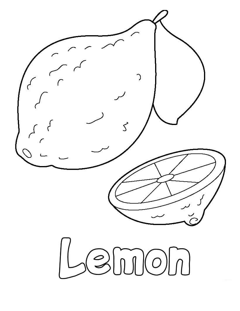 Limón Básico y Medio Limón para colorir