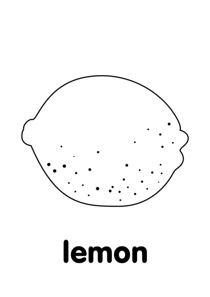 Dibujos de Limon Basico para colorear