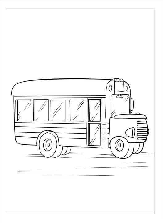 Dibujos de Lindo Autobús Escolar para colorear