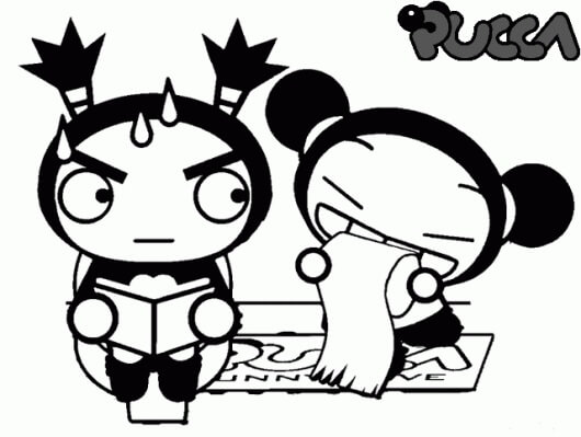 Lindo Garu y Pucca Disney para colorir