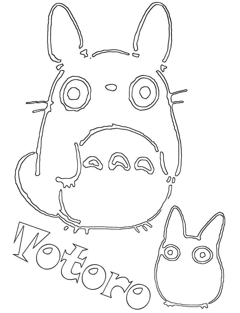 Dibujos de Lindo Totoro para colorear