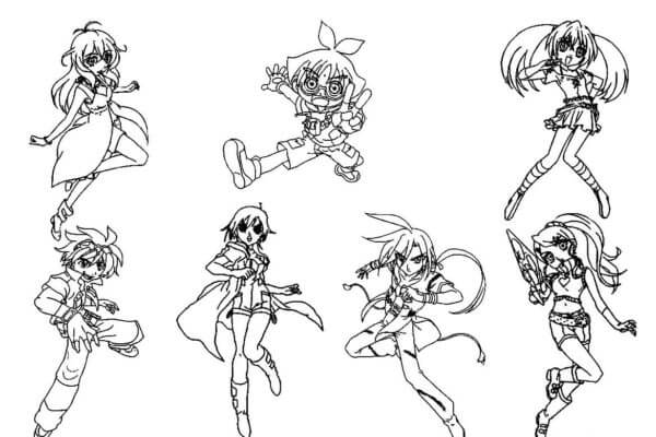 Dibujos de Lindos Personajes De Bakugan para colorear