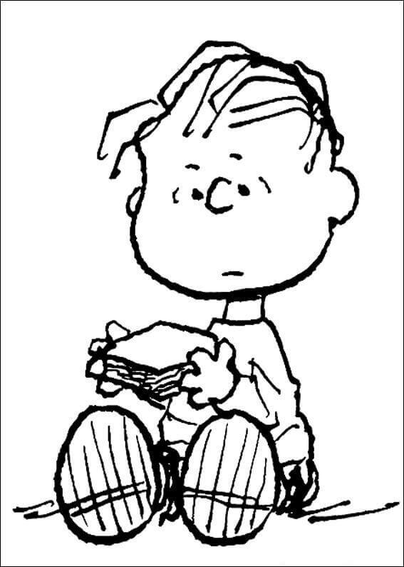 Dibujos de Linus Van Pelt De Peanuts para colorear
