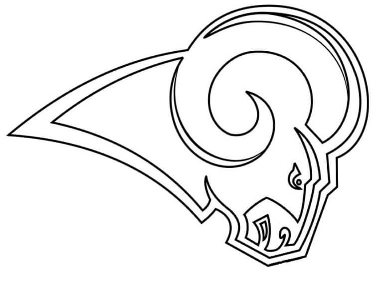 Dibujos de Logo En Forma De Carnero Del Club De La NFL para colorear