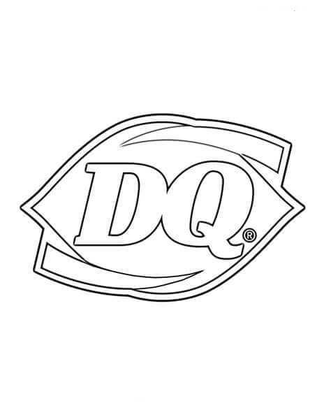 Logotipo DQ para colorir