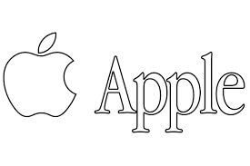 Logotipo De Apple para colorir