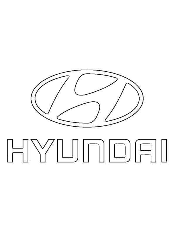 Logotipo De Hyundai para colorir