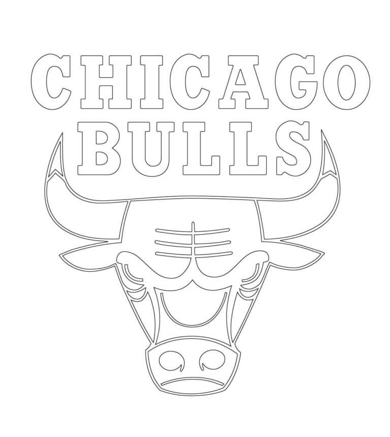 Dibujos de Logotipo De La NBA De Los Chicago Bulls para colorear