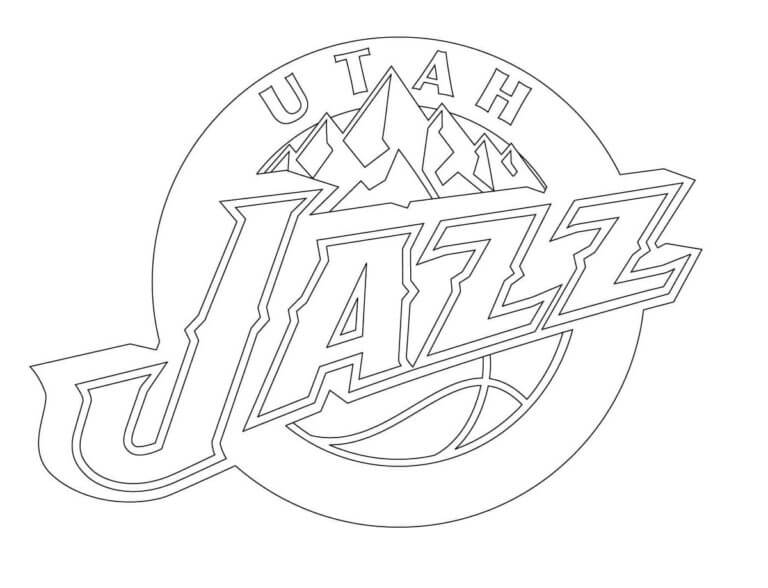 Dibujos de Logotipo De La NBA Utah Jazz para colorear