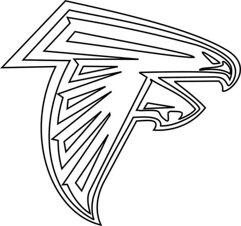 Logotipo De La NFL De Los Halcones De Atlanta para colorir