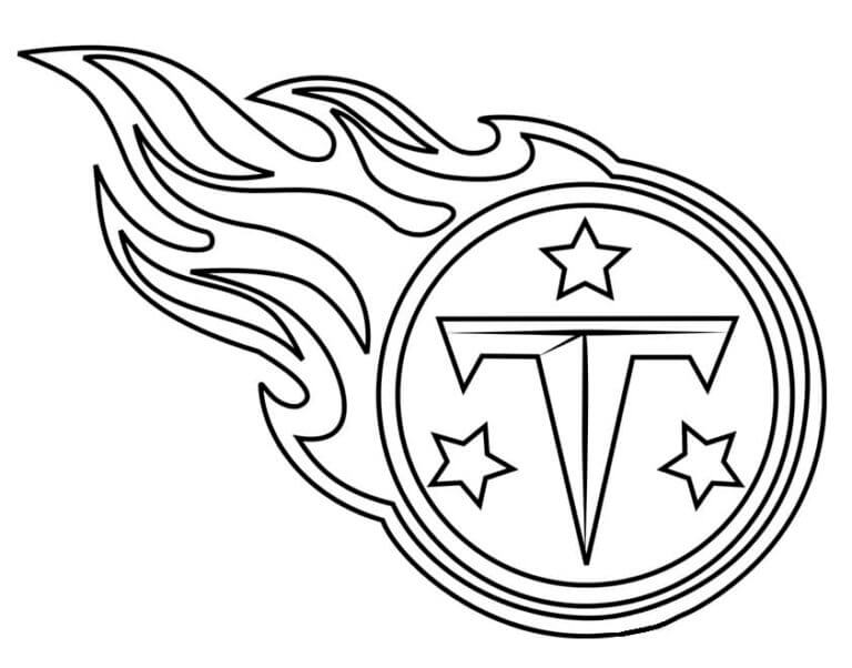 Dibujos de Logotipo De La NFL De Los Titanes De Tennessee para colorear